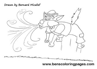 three pigs coloring page
