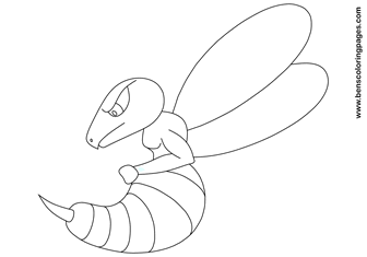 coloring book wasp