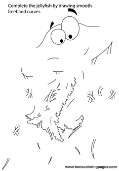 sketching free hand jelly fish