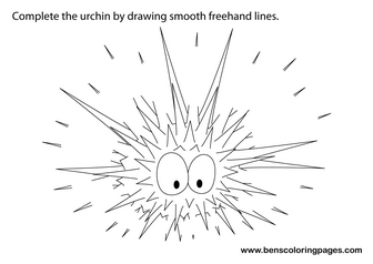 coloring pages sea urchin