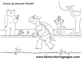 tortoise and hare coloring story