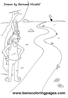 rabbit and tortoise coloring story