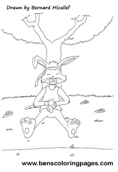 rabbit and tortoise coloring story