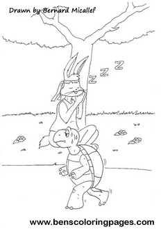 hare and the tortoise coloring story