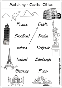 capital city coloring page