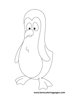 coloring page penguin