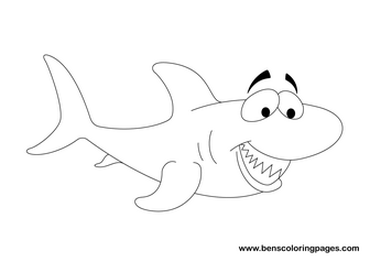 colouring page shark