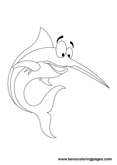 coloring page swordfish