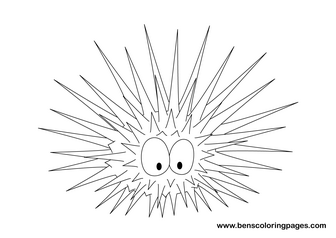 coloring page urchin
