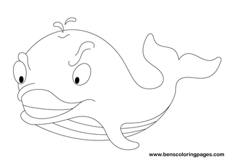 coloring page whale