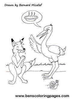 wolf and stork fable story