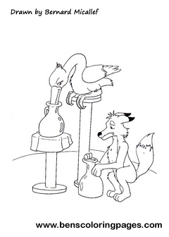 wolf and stork la fontaine fables