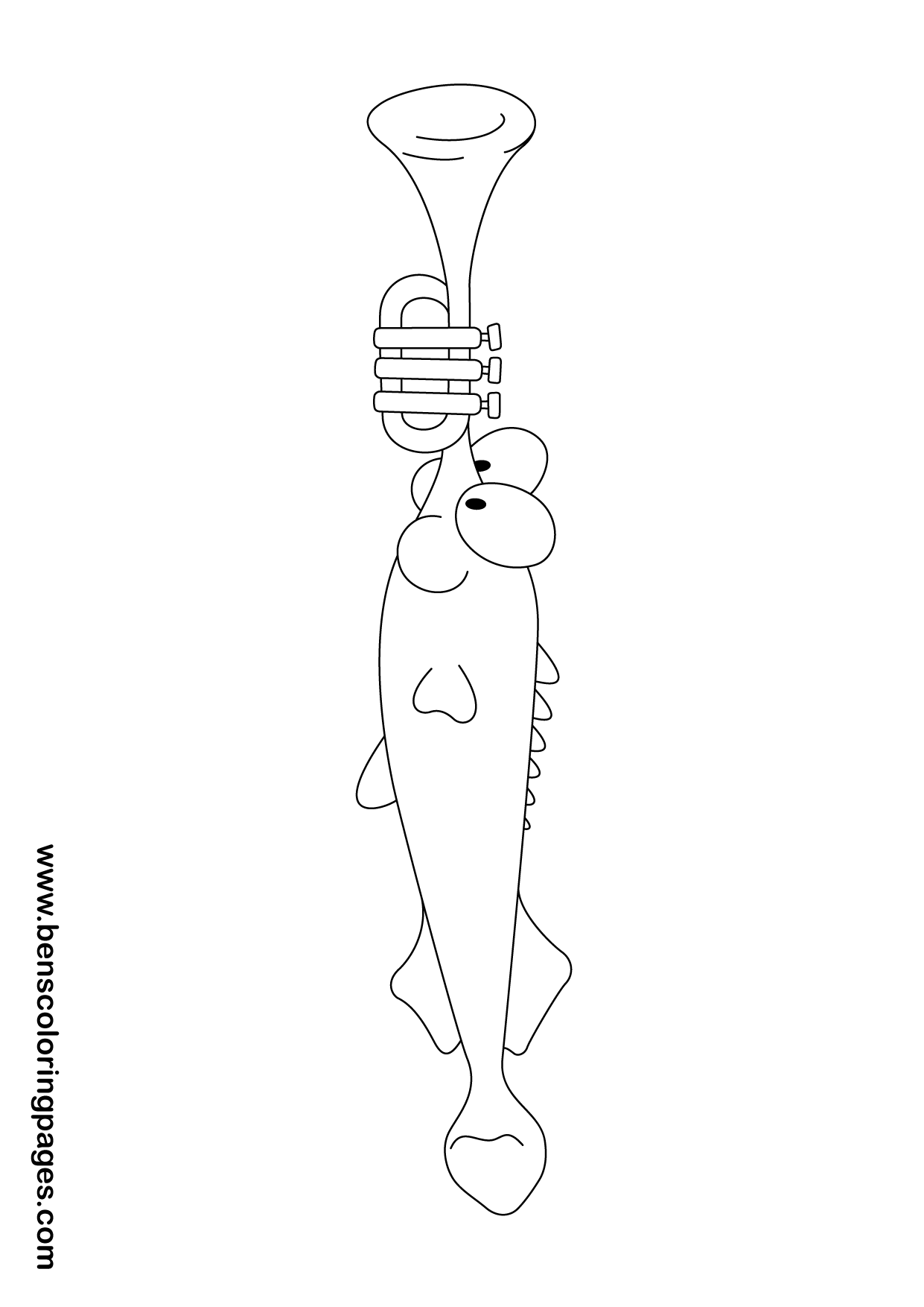 trumpetfish coloring idea